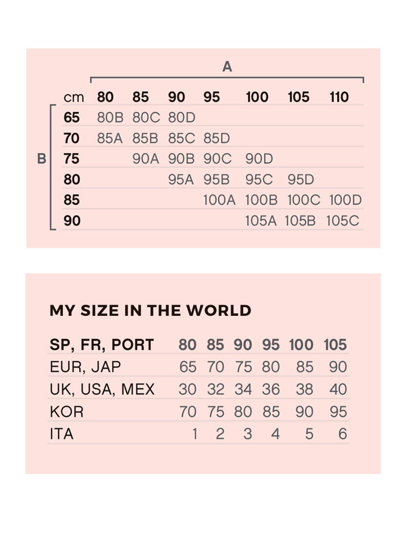 Bra Size Chart 80c