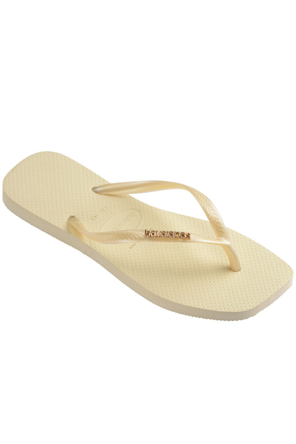 Havaianas Chanclas Slim Square Logo Metallic Amarillo