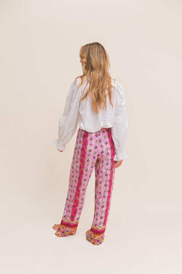 Jaase Pantalones pierna ancha Rosa