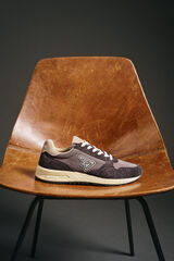 OOTO Leather and fabric sneaker Grey