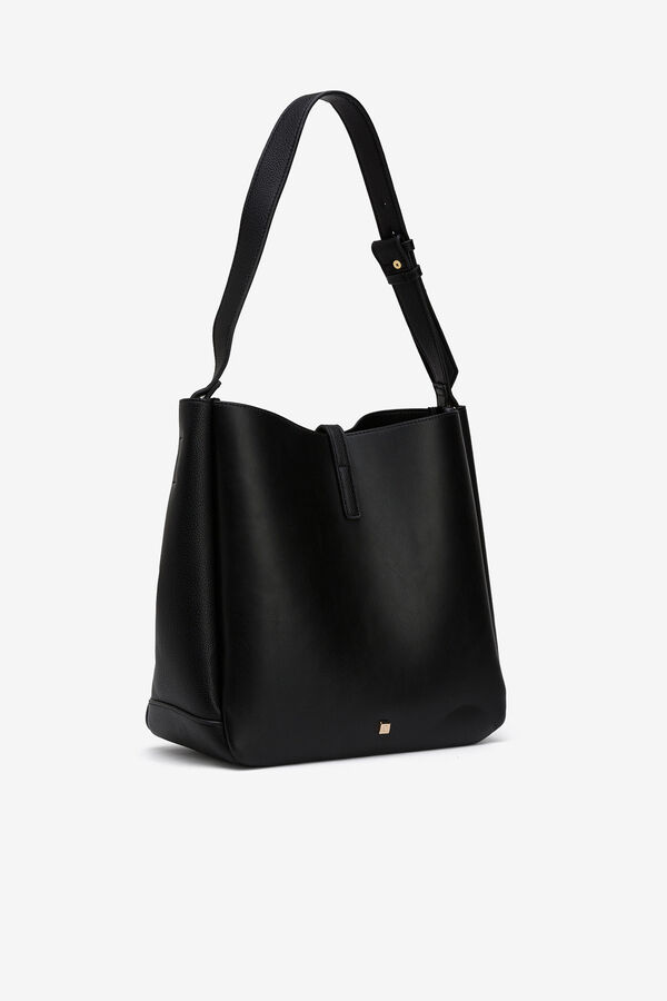 Vilanova Mala de ombro de couro sint&eacute;tico Preto