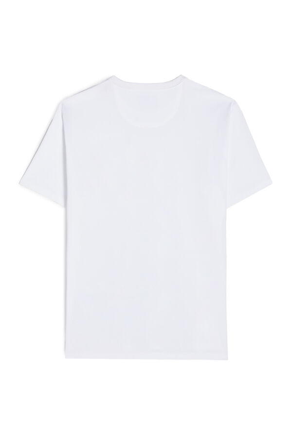 Cortefiel Camiseta con bordado avión OOTO White