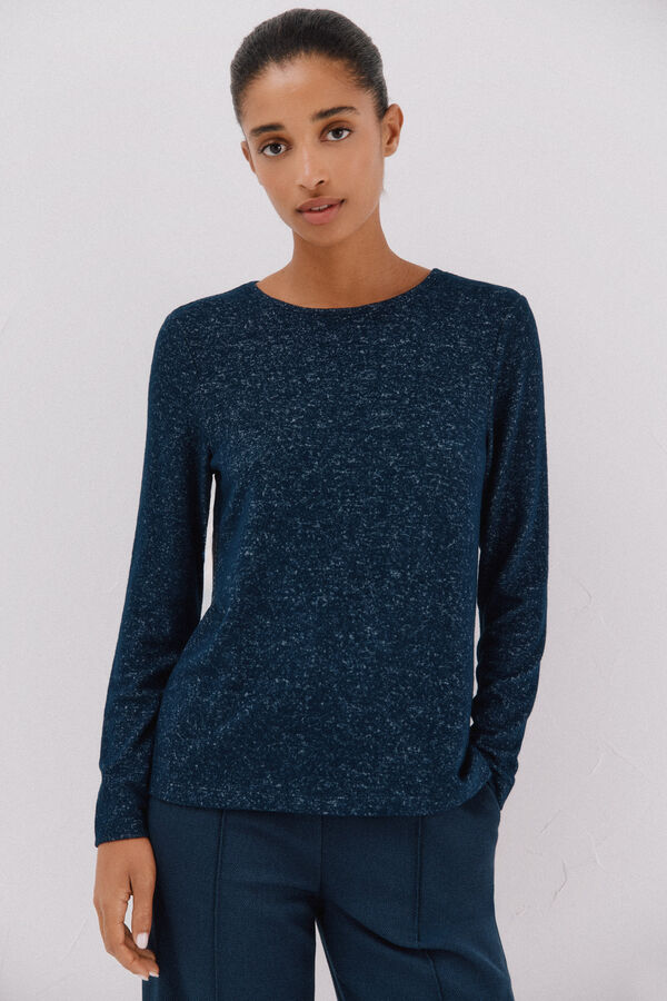 Cortefiel Basic crew neckline t-shirt Navy