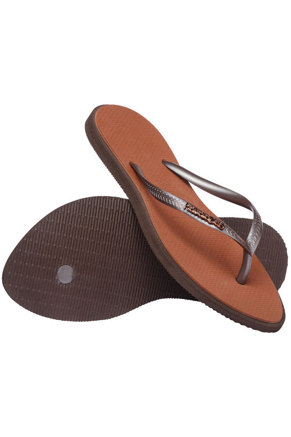 Havaianas Sandalia Slim Point Marr&oacute;n oscuro