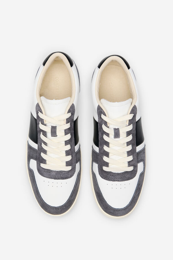 Cortefiel Leather sneaker Grey