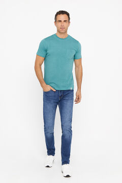 Cortefiel T-shirt básica com bolso Azul