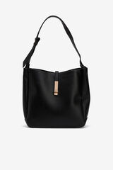 Vilanova Mala de ombro de couro sint&eacute;tico Preto