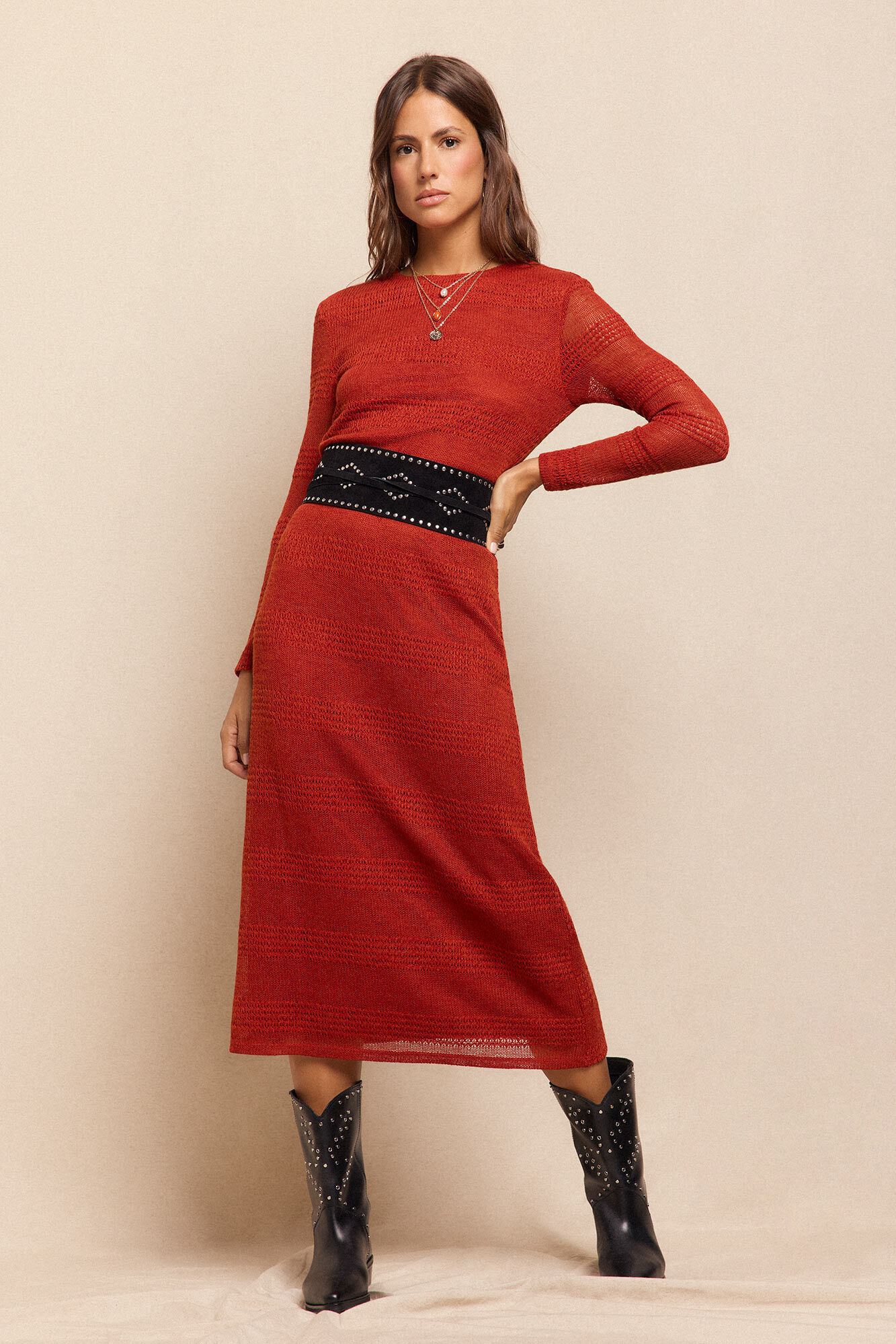 Slowlove Vestido estructura r&uacute;stica