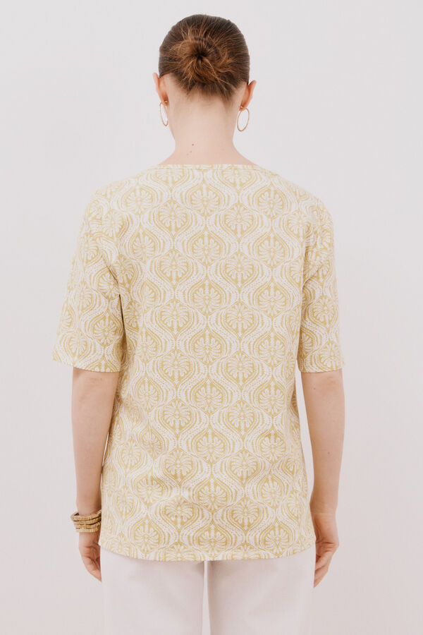 Cortefiel Camiseta b&aacute;sica escote barco Multicolor