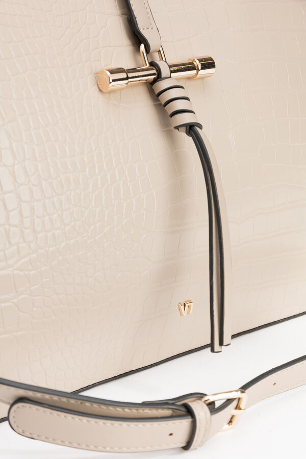 Vilanova Bolso City con Efecto Cocodrilo Beige