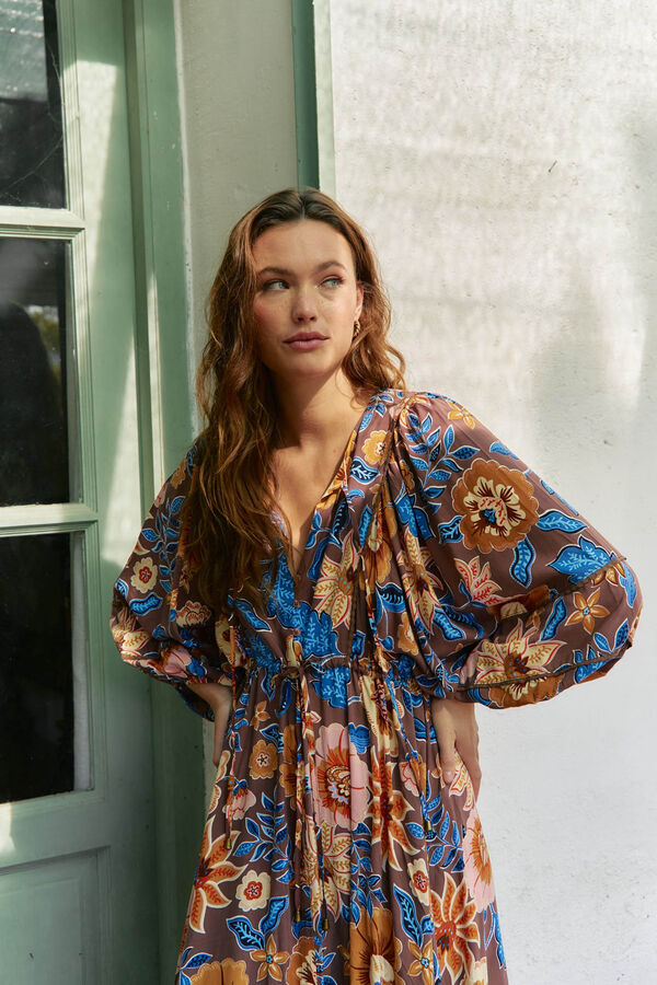 Jaase Vestido largo catalonia estampado tierra Multicolor