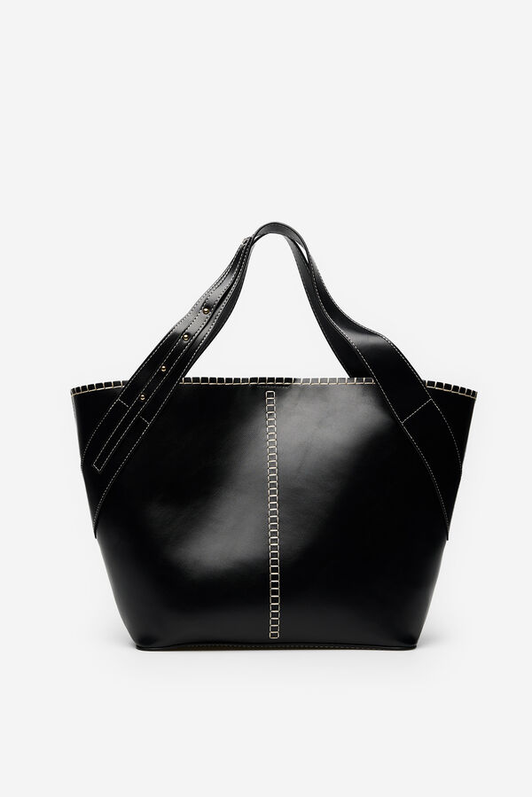 Cortefiel Cesta com costura Preto