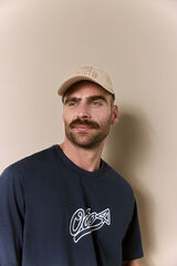 OOTO Camiseta lavada manga corta Azul