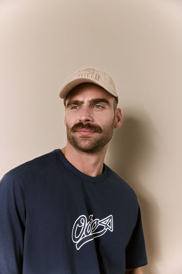 OOTO Camiseta lavada manga corta Azul