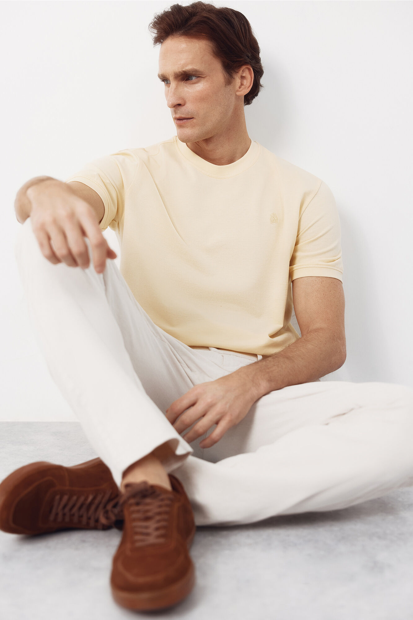 Cortefiel T-shirt b&aacute;sica em piqu&eacute;