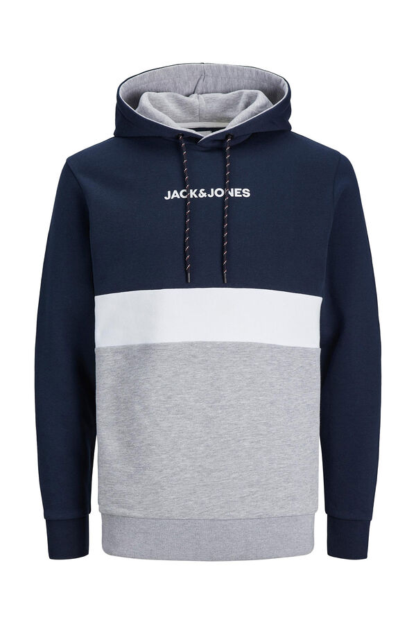 Jack & Jones Colour block hoodie Navy