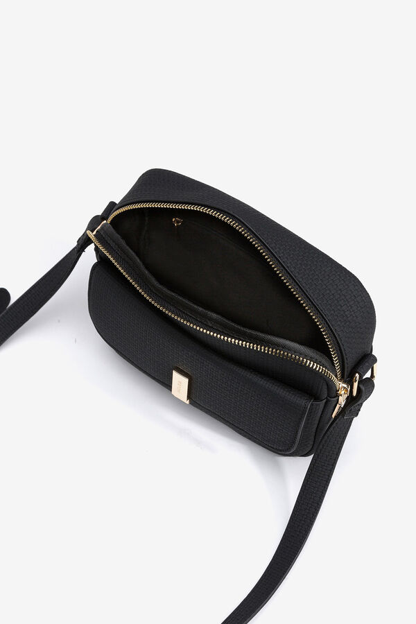 Vilanova Mala de tiracolo texturizada Preto