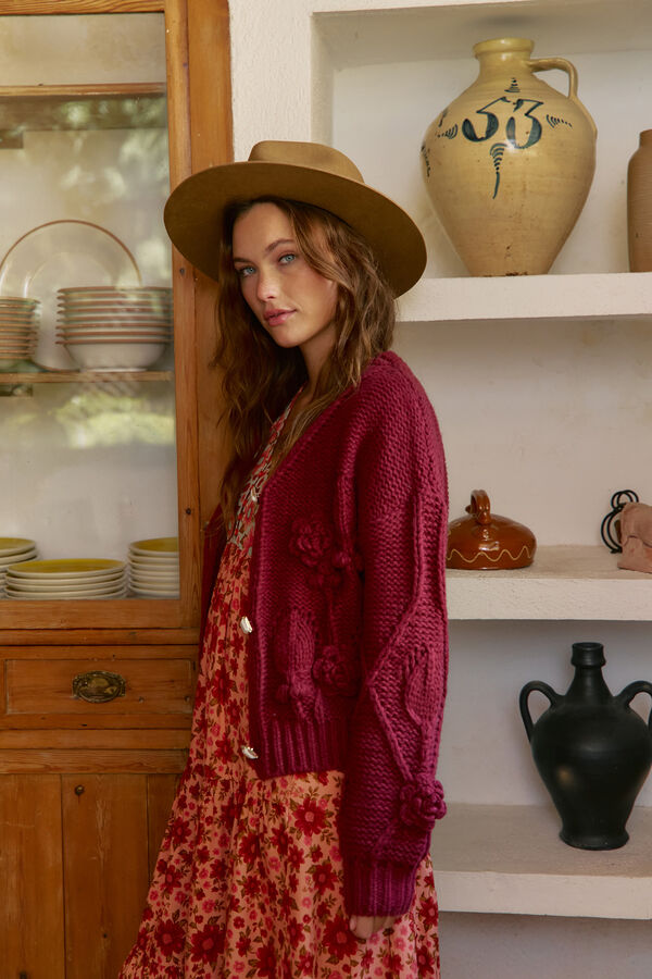 Jaase Cárdigan de punto Vino