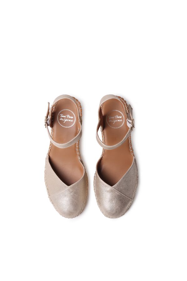 Toni Pons Alpargata de cu&ntilde;a de piel Dorado