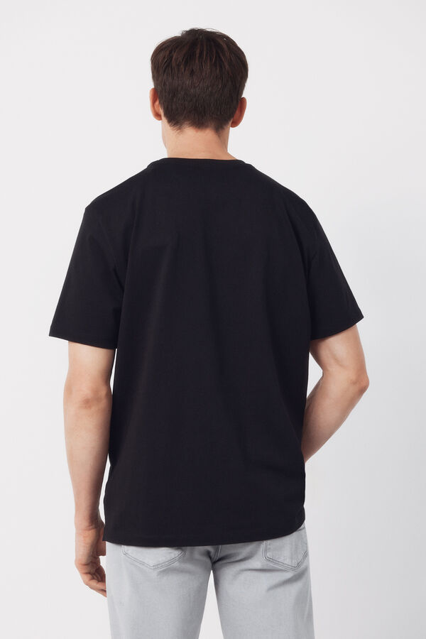 Cortefiel Camiseta b&aacute;sica Negro