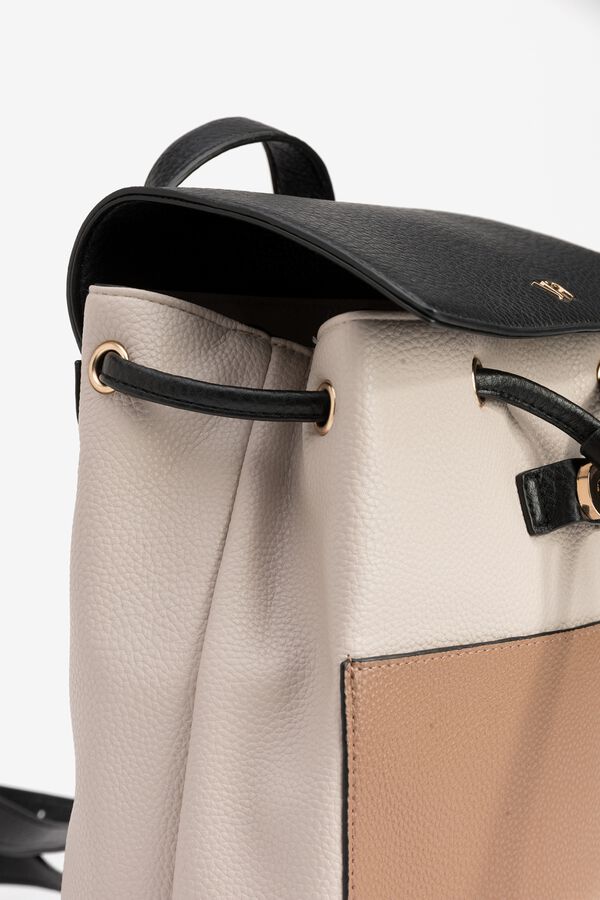 Vilanova Mochila Bucket Efecto Piel Beige