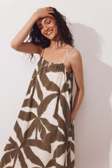 Cortefiel Vestido flu&iacute;do Verde