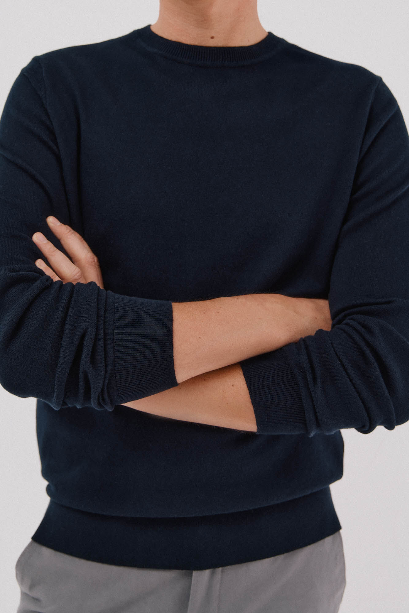 Cortefiel Jersey algod&oacute;n cashmere cuello caja