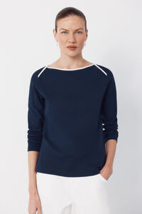 Cortefiel Camiseta cuello barco contraste
