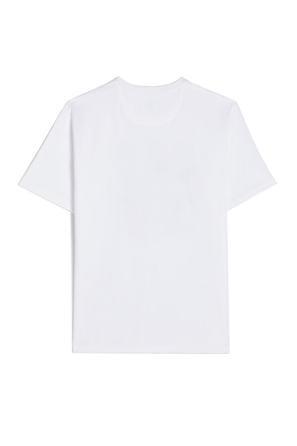 Cortefiel Camiseta estamapado logo OOTO White