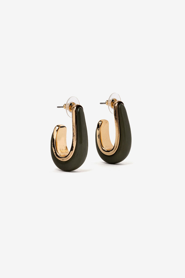 Vilanova Curved acrylic earrings Gold