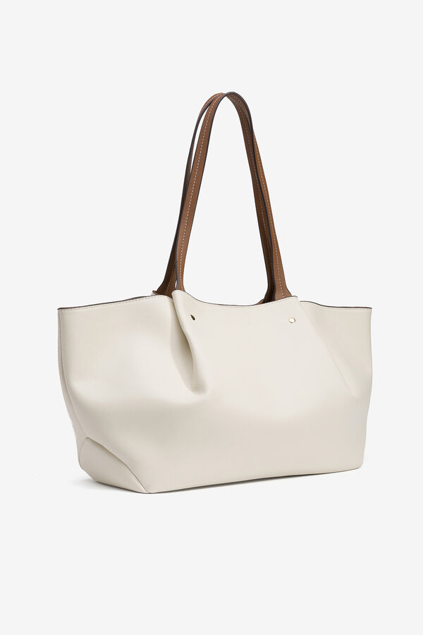 Vilanova Mala tote bag com fivela Ecru
