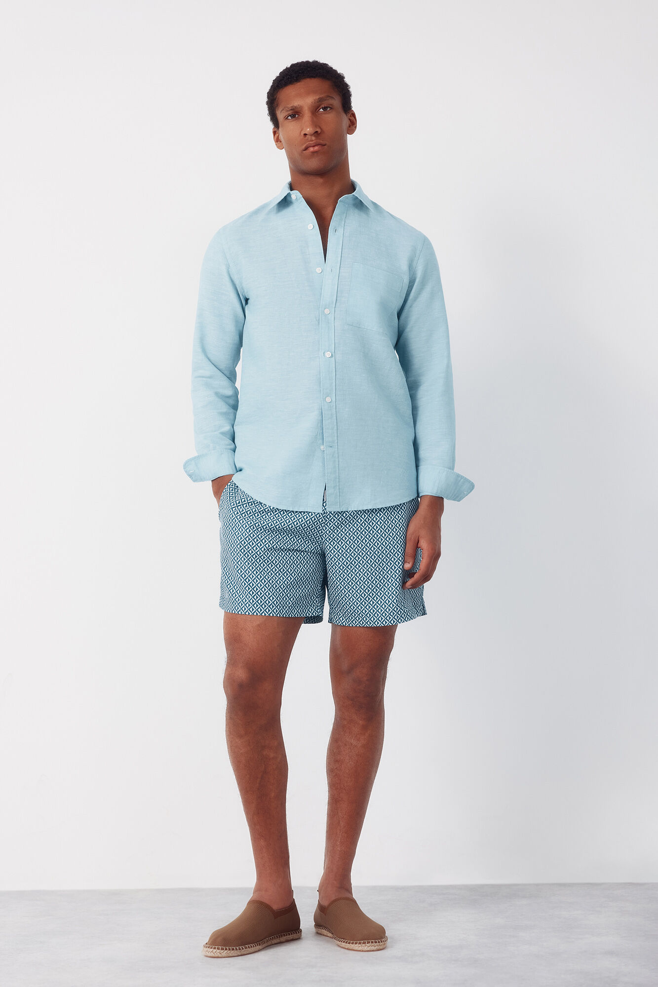 Cortefiel Ba&ntilde;ador estampado rombos