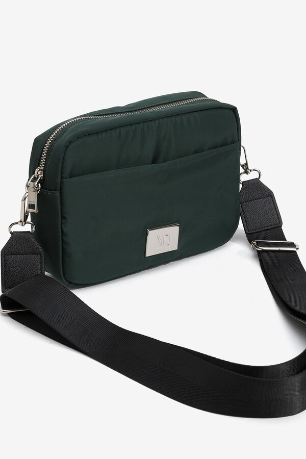Vilanova Bolso Bandolera de Nailon Estampado Verde