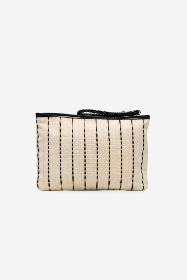 Cortefiel Estuche rayas Estampado blanco