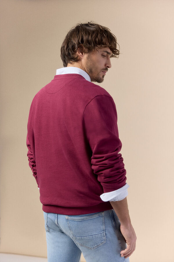 OOTO Sudadera logo cuello redondo Granate