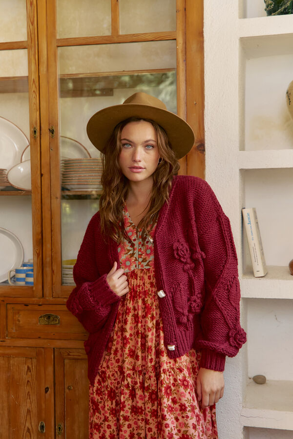 Jaase Cárdigan de punto Vino