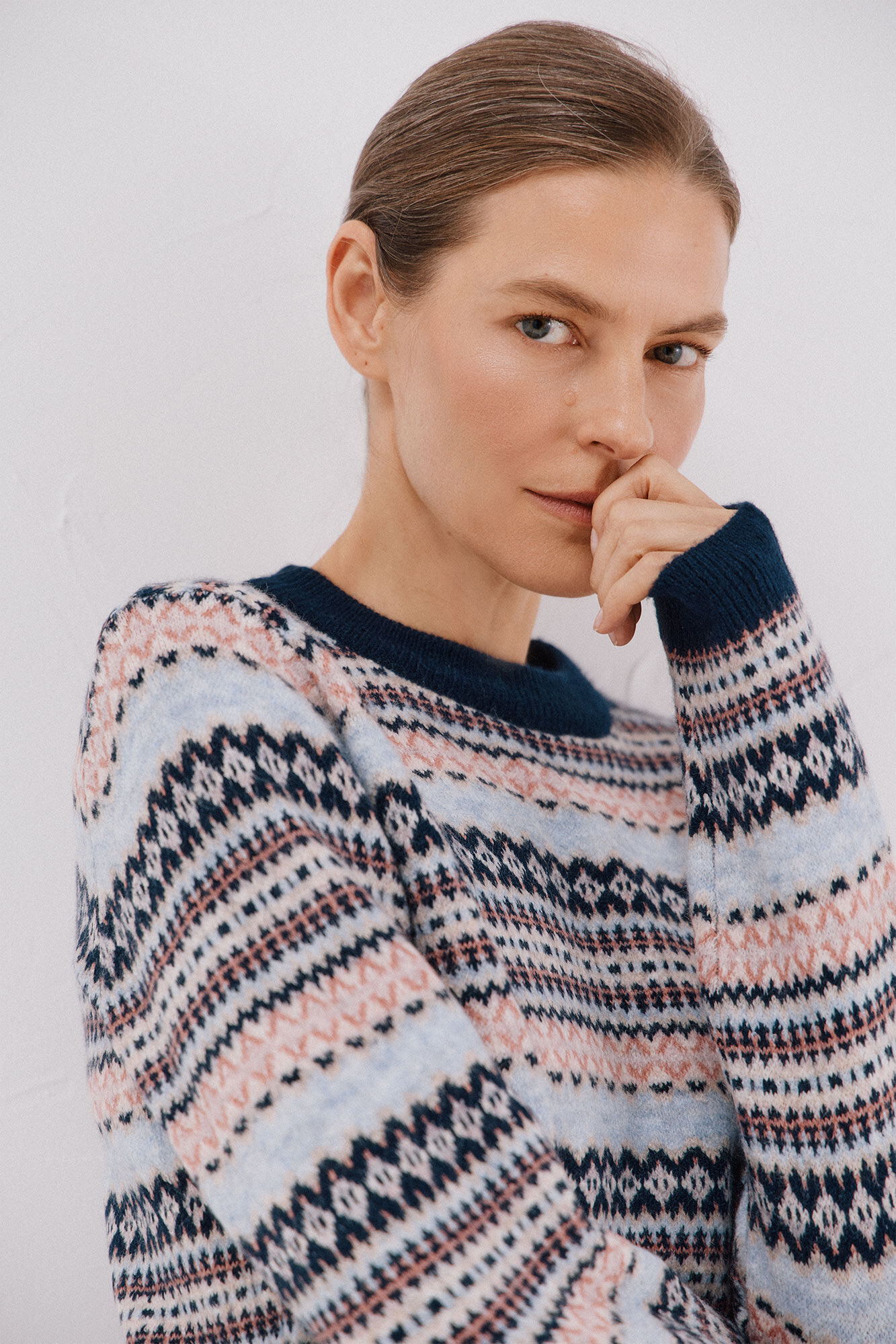 Cortefiel su&eacute;ter de malha grega