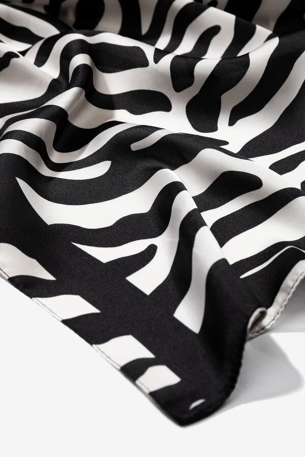 Vilanova Zebra print bandana Black