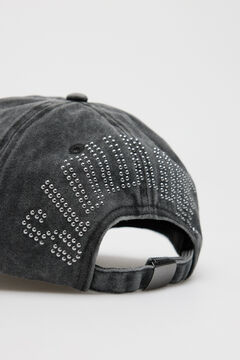 Cortefiel Studded denim cap Grey