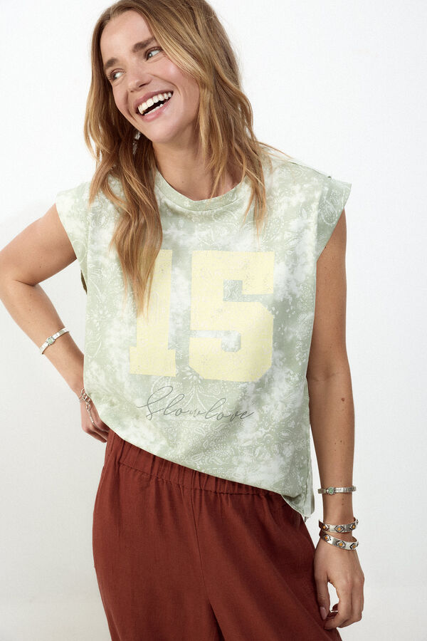 Slowlove Camiseta estampado oversize Blue