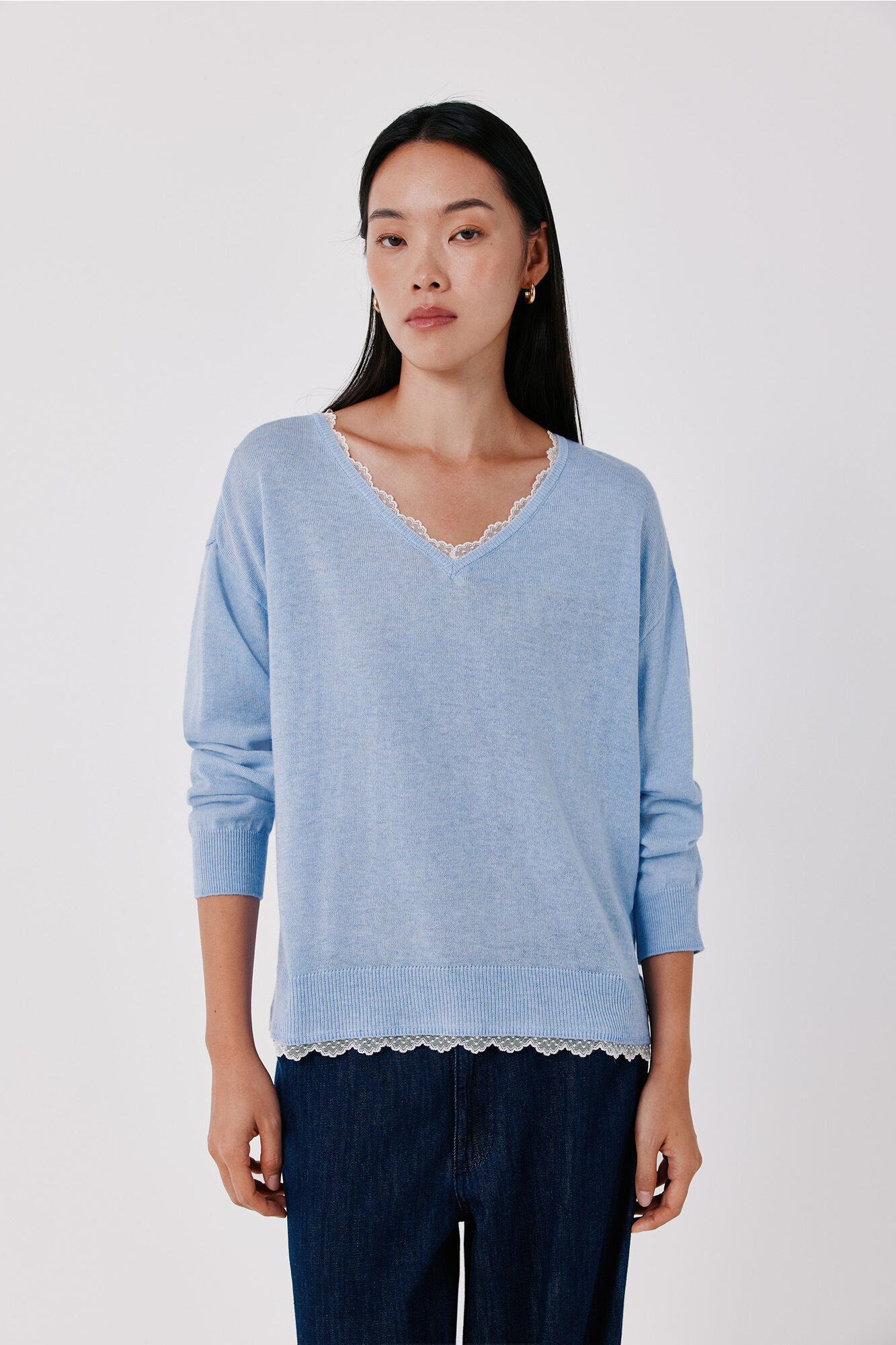 Cortefiel Jersey aplique escote