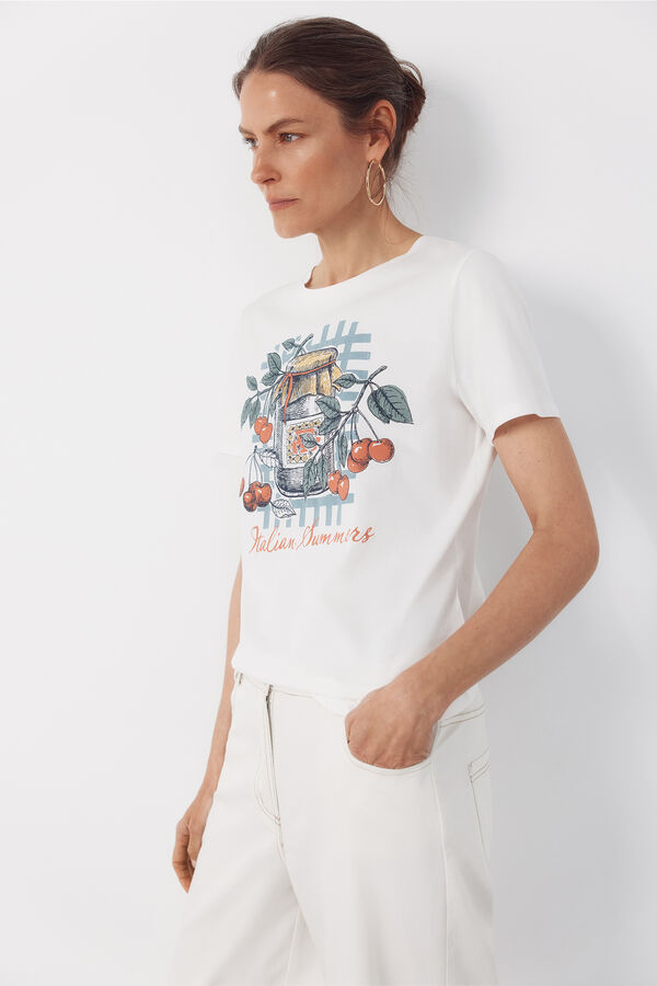 Cortefiel Camiseta estampada Multicolor