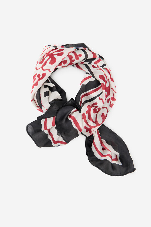 Cortefiel cachecol com estampado floral Vermelho