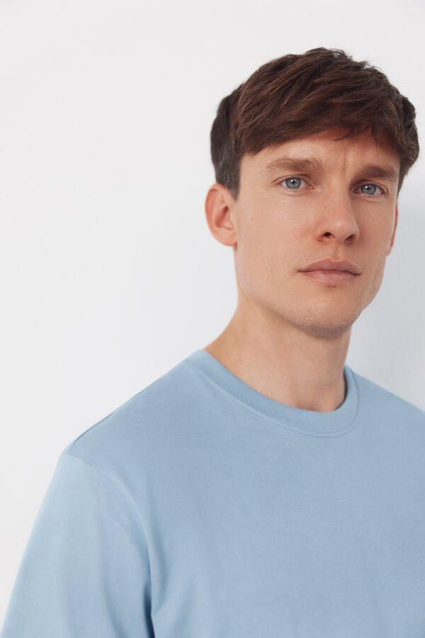 Cortefiel Camiseta b&aacute;sica Azul