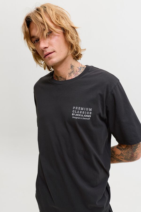 Jack & Jones Camiseta logo regular fit Negro