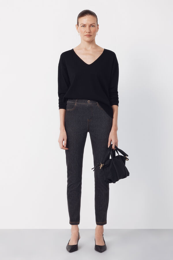 Cortefiel Basic nylon bag Black