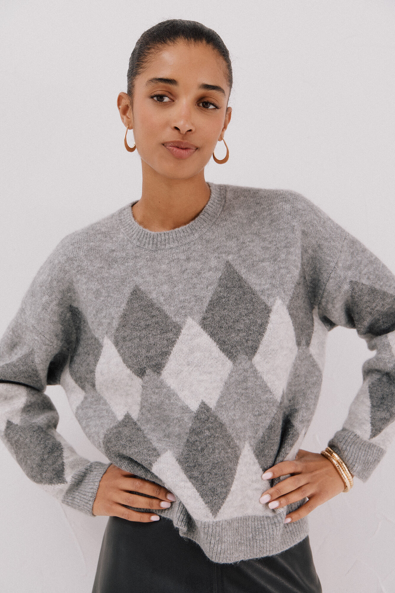 Cortefiel Su&eacute;ter de malha diamante