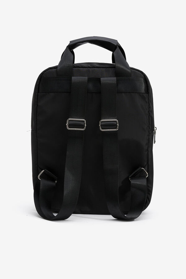 Vilanova Mochila de nylon acolchoada Preto