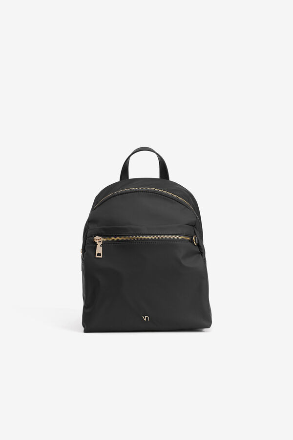 Vilanova Mochila de Nylon con Bolsillo Negro