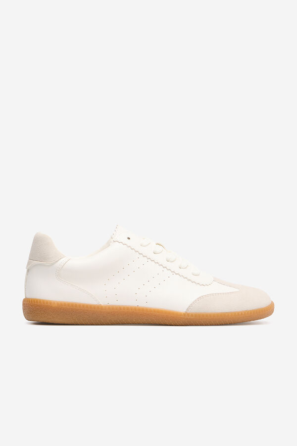 Cortefiel Zapatilla combinada Marfil